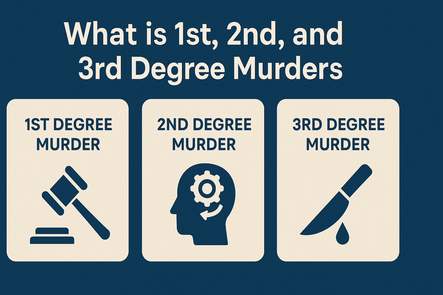 What is 1st, 2nd, and 3rd Degree Murder